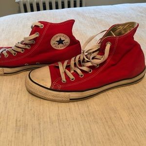 Red Converse Chuck Taylors Size 9